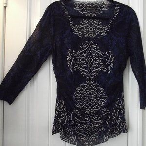 INC Body Hugging Sheer Blouse Size XL